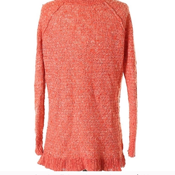 Free People XS Pull Over Orange Sweater $128 - Picture 2 of 2